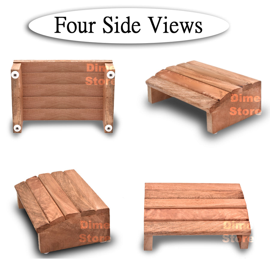 Wooden Foot Rest Under Table For Office Home | Under Desk Foot Rester Office Chair Home | Under Desk Foot Stool for Stress Free Legs Dime Store