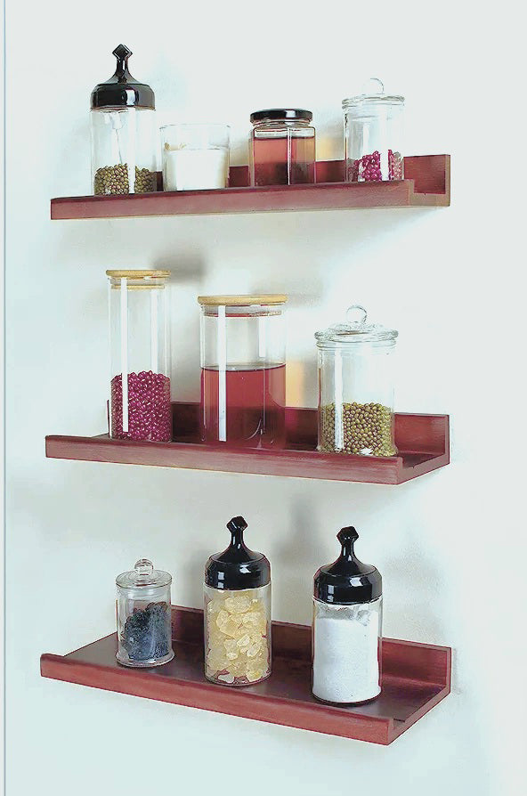 Dime Store OUTKA Floating Wall Shelf, Wall Mounted Storage Shelf, Picture Shelving Ledge, Decorative Shelf for Home Decoration Items Set of 3 for Living Room, Office, Bedroom, Bathroom (16 Inches) Dime Store