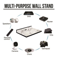 Thumbnail for Dime Store Engineered Wood Setup Box Stand | Set Top Box Stand Wall Mount for Home Wall Shelf for Holding Speakers WiFi Router Game Console Remote Streaming Device Dime Store