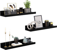 Thumbnail for Dime Store OUTKA Floating Wall Shelf, Wall Mounted Storage Shelf, Picture Shelving Ledge, Decorative Shelf for Home Decoration Items Set of 3 for Living Room, Office, Bedroom, Bathroom (16 Inches) Dime Store