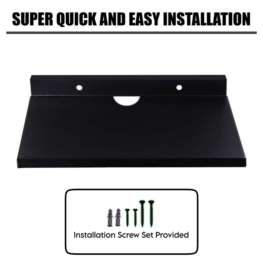 Dime Store Engineered Wood Setup Box Stand | Set Top Box Stand Wall Mount for Home Wall Shelf for Holding Speakers WiFi Router Game Console Remote Streaming Device Dime Store