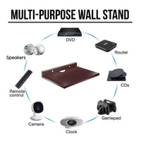 Thumbnail for Dime Store Engineered Wood Setup Box Stand | Set Top Box Stand Wall Mount for Home Wall Shelf for Holding Speakers WiFi Router Game Console Remote Streaming Device Dime Store