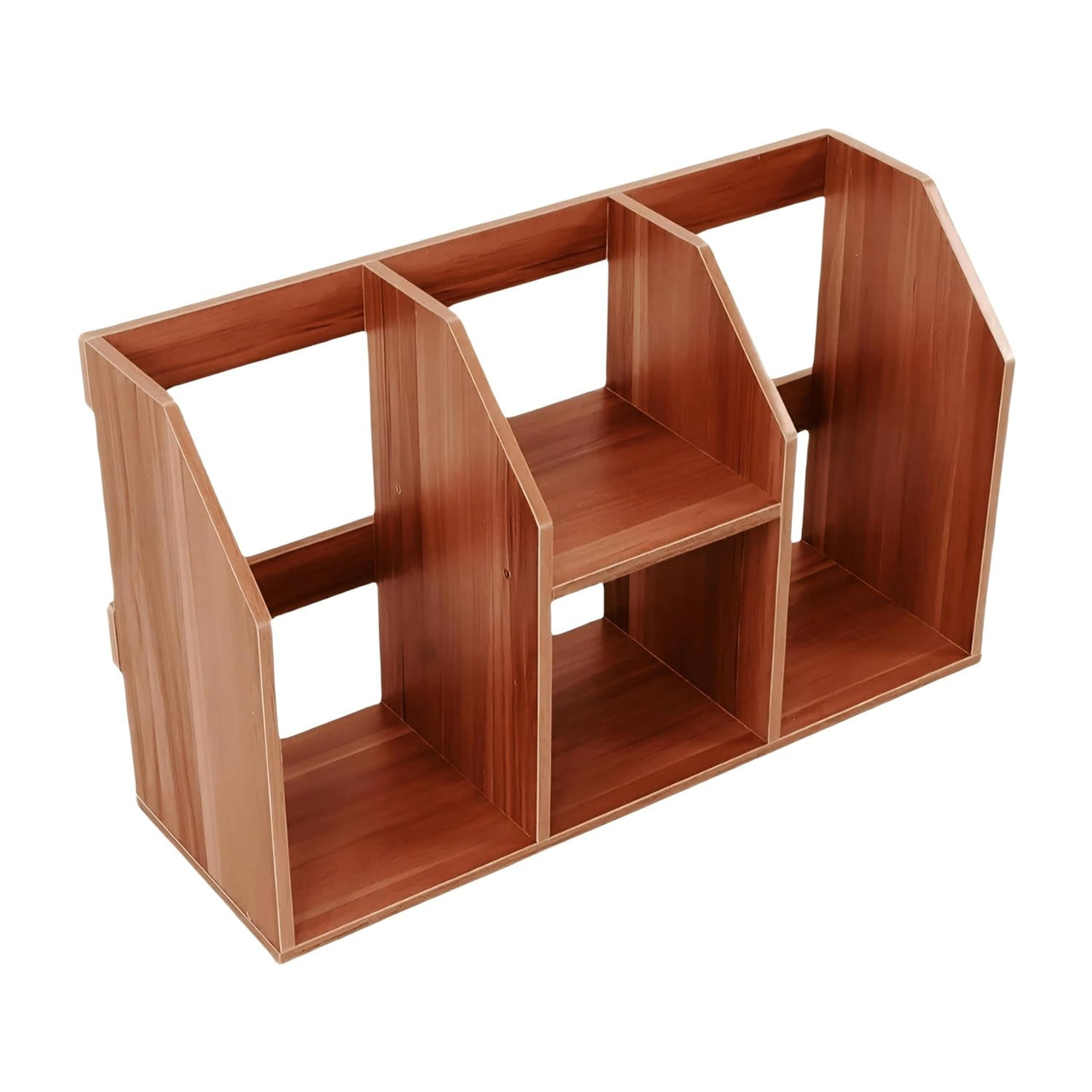 Dime Store Book Shelf, Bookshelf for Office Desk, Book Shelf for Home Decor, Wooden Book Shelf, Space Saving Bookshelf (Wood Accent) Dime Store