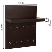 Thumbnail for Dime Store Engineered Wood Key Holder for Home with Shelf | Stylish Key Hanger with 10 Hooks Wall Mounted Key Stand for Wall Decor Large Key Holder for Home, Office & Living Room Dime Store