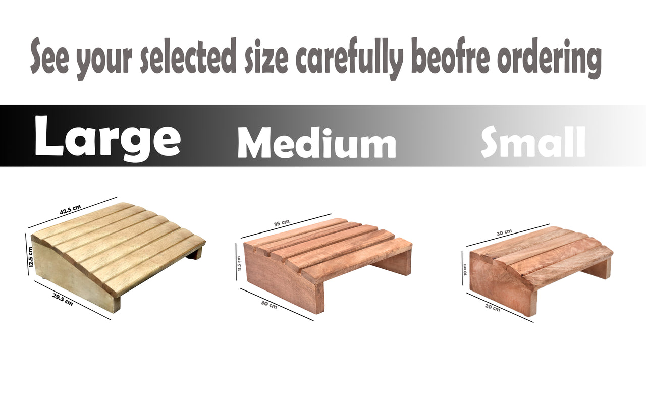 Wooden Foot Rest Under Table For Office Home | Under Desk Foot Rester Office Chair Home | Under Desk Foot Stool for Stress Free Legs Dime Store