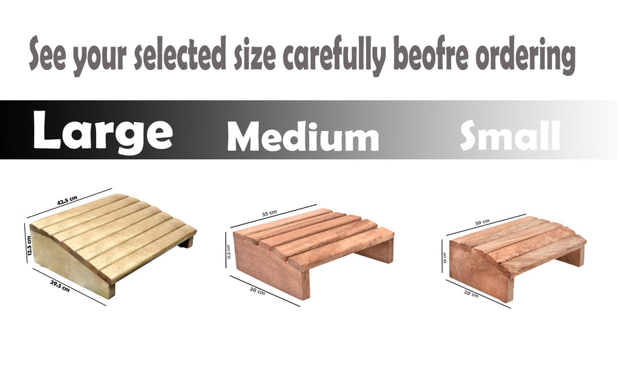 Wooden Foot Rest Under Table For Office Home | Under Desk Foot Rester Office Chair Home | Under Desk Foot Stool for Stress Free Legs Dime Store