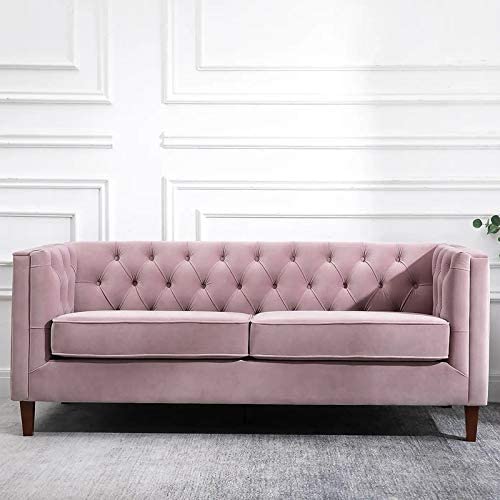 Wooden 3 Seater Modern Sofa Chesterfield Couch Loveseat for Livingroom & Hallway | Sofa for Bedroom Dime Store