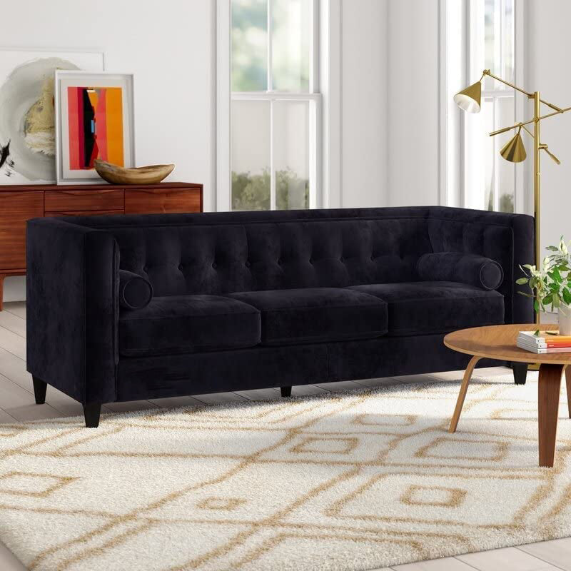 Wooden 3 Seater Modern Sofa Chesterfield Couch Loveseat for Livingroom & Hallway | Sofa for Bedroom Dime Store