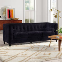 Thumbnail for Wooden 3 Seater Modern Sofa Chesterfield Couch Loveseat for Livingroom & Hallway | Sofa for Bedroom Dime Store