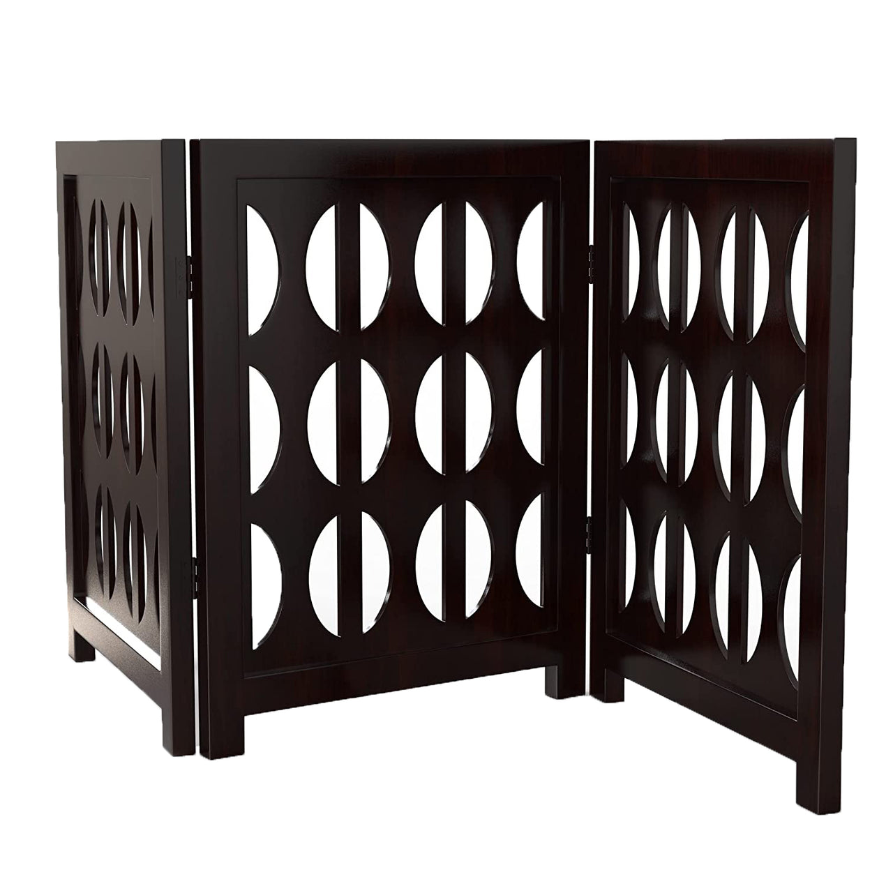 Wooden Portable Safety Pet Fence Gate Partition for Kids & Dogs Pet Barrier Child Barrier , Step Over Fence for Stairs Dime Store