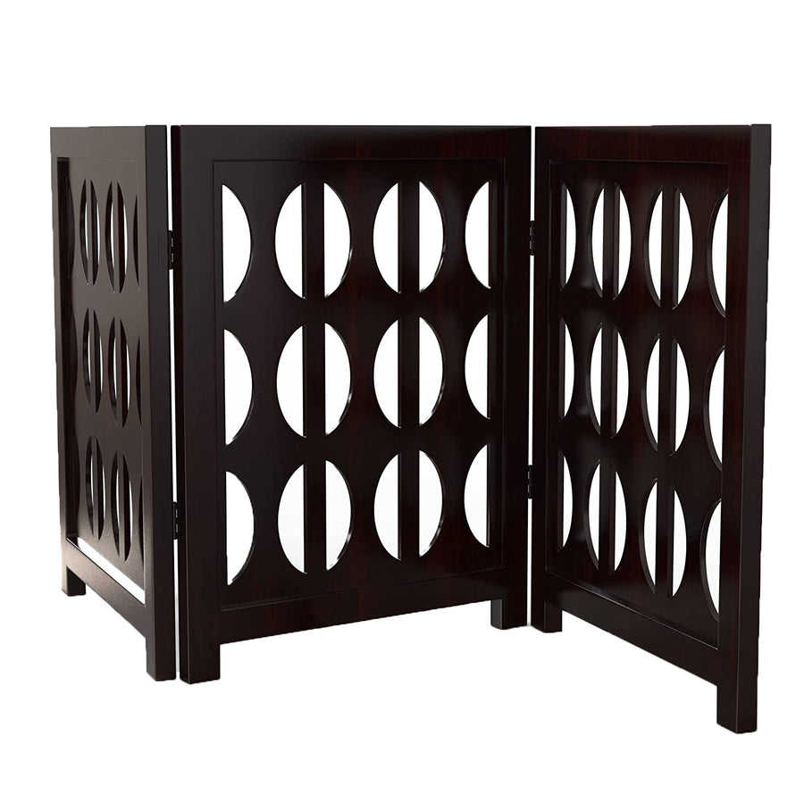 Wooden Portable Safety Pet Fence Gate Partition for Kids & Dogs Pet Barrier Child Barrier , Step Over Fence for Stairs Dime Store