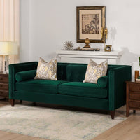 Thumbnail for Wooden 3 Seater Modern Sofa Chesterfield Couch Loveseat for Livingroom & Hallway | Sofa for Bedroom Dime Store