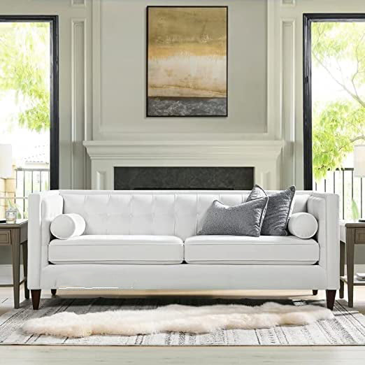 Wooden 3 Seater Modern Sofa Chesterfield Couch Loveseat for Livingroom & Hallway | Sofa for Bedroom Dime Store