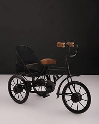 Thumbnail for Antique Wood and Wrought Iron Mini Rickshaw , Toy Gifts Showcase Display Home Desktop Décor for living room Dime Store