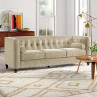 Thumbnail for Wooden 3 Seater Modern Sofa Chesterfield Couch Loveseat for Livingroom & Hallway | Sofa for Bedroom Dime Store