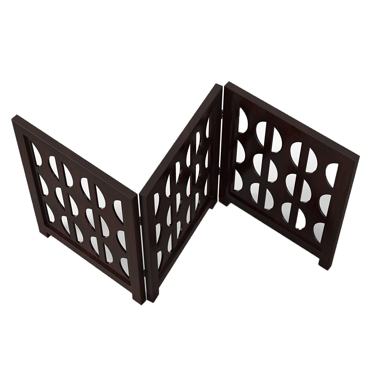 Wooden Portable Safety Pet Fence Gate Partition for Kids & Dogs Pet Barrier Child Barrier , Step Over Fence for Stairs Dime Store