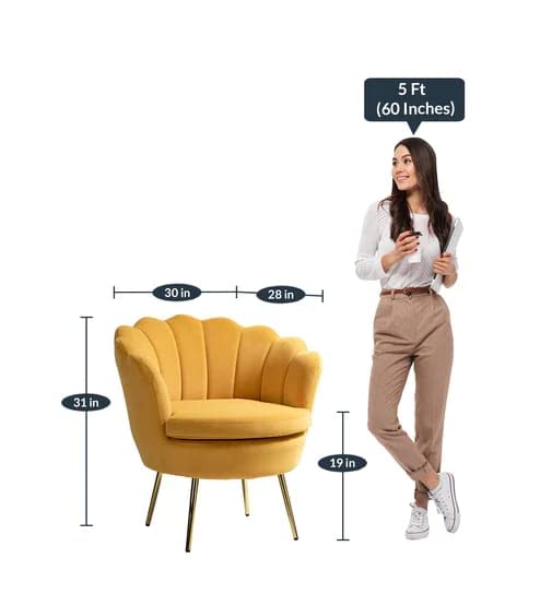Wooden Handmade Golden Legs Grey Tufted Barrel Chair with Unique Design Chair in Living room & Bedroom Dime Store