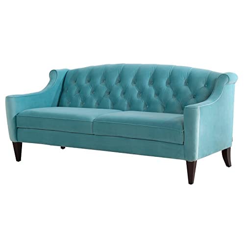 Wooden 3 Seater Chesterfield Well Living Bertina 3 Seater Upholstery Button Tufted Sofa for Living Room, Offices, Bedroom, Hallway Dime Store