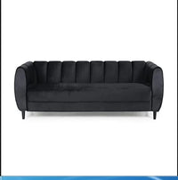 Thumbnail for Wooden Curved Design Handmade Sofa | Sectional Lounger Chaise Lounge Couch Leatherette Sofa Dime Store