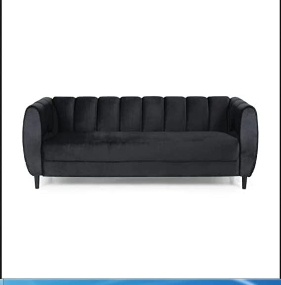 Wooden Curved Design Handmade Sofa | Sectional Lounger Chaise Lounge Couch Leatherette Sofa Dime Store