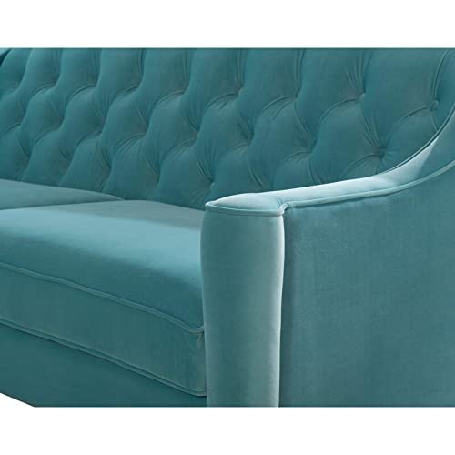 Wooden 3 Seater Chesterfield Well Living Bertina 3 Seater Upholstery Button Tufted Sofa for Living Room, Offices, Bedroom, Hallway Dime Store