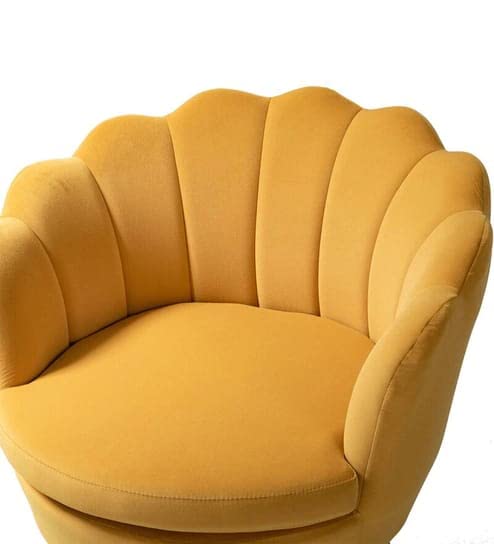Wooden Handmade Golden Legs Grey Tufted Barrel Chair with Unique Design Chair in Living room & Bedroom Dime Store