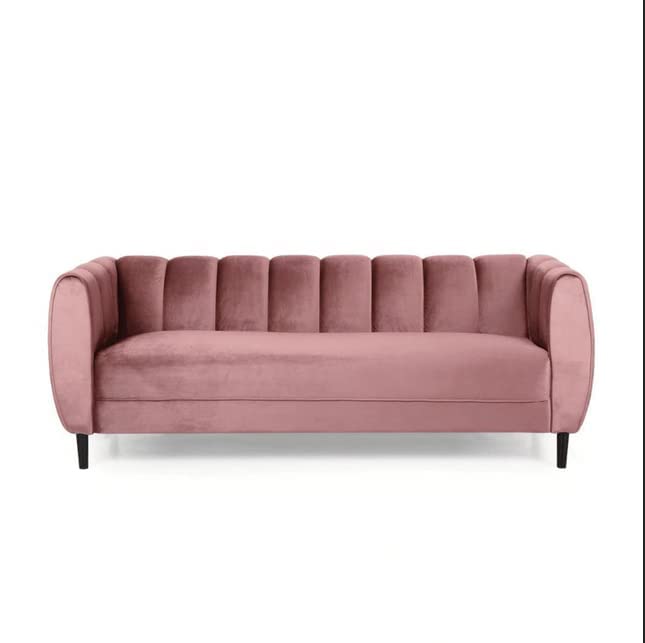Wooden Curved Design Handmade Sofa | Sectional Lounger Chaise Lounge Couch Leatherette Sofa Dime Store