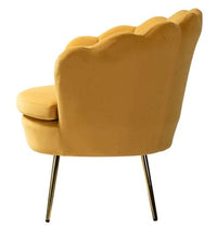 Thumbnail for Wooden Handmade Golden Legs Grey Tufted Barrel Chair with Unique Design Chair in Living room & Bedroom Dime Store