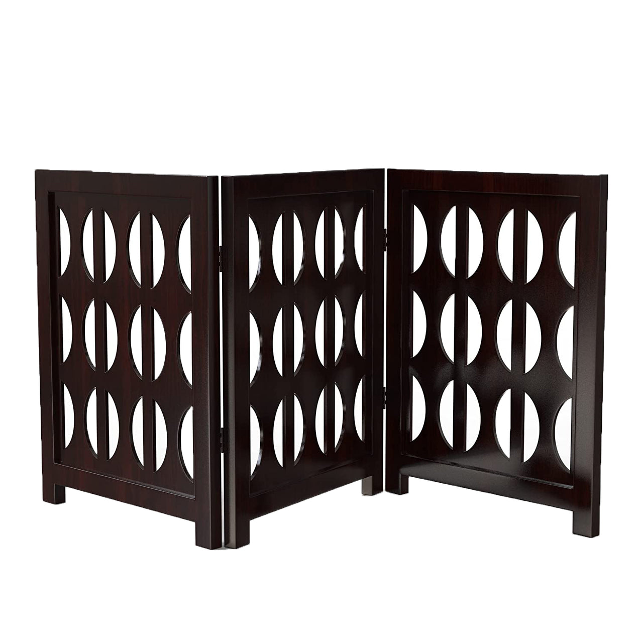 Wooden Portable Safety Pet Fence Gate Partition for Kids & Dogs Pet Barrier Child Barrier , Step Over Fence for Stairs Dime Store