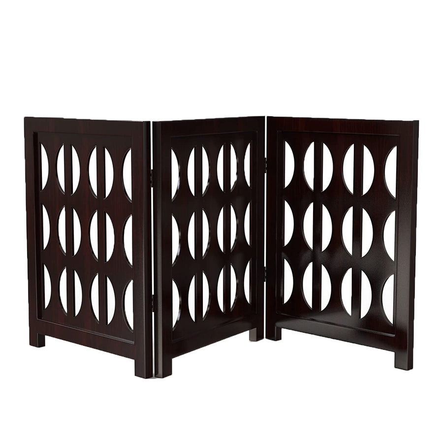 Wooden Portable Safety Pet Fence Gate Partition for Kids & Dogs Pet Barrier Child Barrier , Step Over Fence for Stairs Dime Store