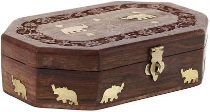 Wooden Handmade Jewellery Box Set of 3 , Jewellery Jewel Boxes Storage Box Organizer Gift Box for Women Necklace Earring Set Bangles Churi Holder Dime Store