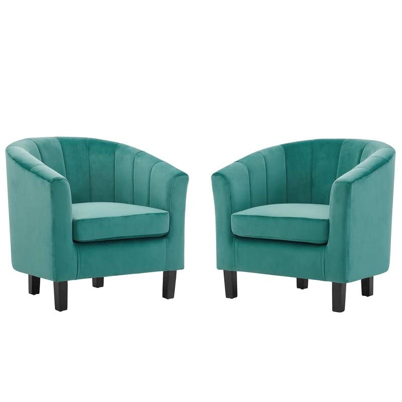 Wooden Sofa Upholstered Arm Chair Wingback Chair for Living Room High Back Wing Chair Cushioned Lounge Chair Single Seater Set of 2 Dime Store