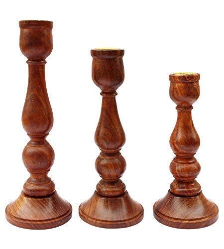 Wooden Pillar Candle Stand Candle Holders for Living Room, Table Centerpiece, Tealight Holder Candle Stand for Home Decoration Dime Store