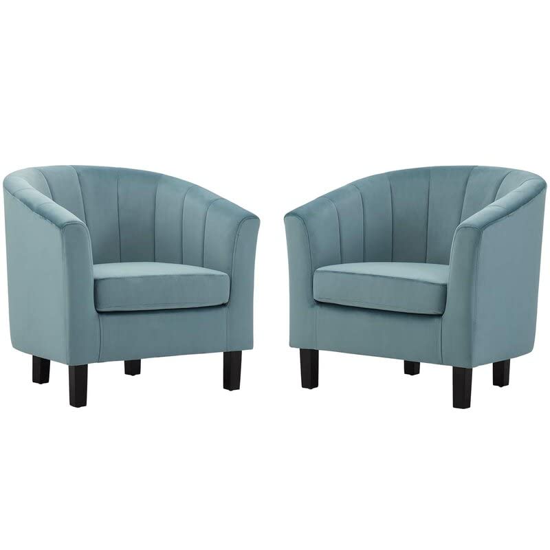 Wooden Sofa Upholstered Arm Chair Wingback Chair for Living Room High Back Wing Chair Cushioned Lounge Chair Single Seater Set of 2 Dime Store