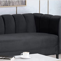 Thumbnail for Wooden Curved Design Handmade Sofa | Sectional Lounger Chaise Lounge Couch Leatherette Sofa Dime Store