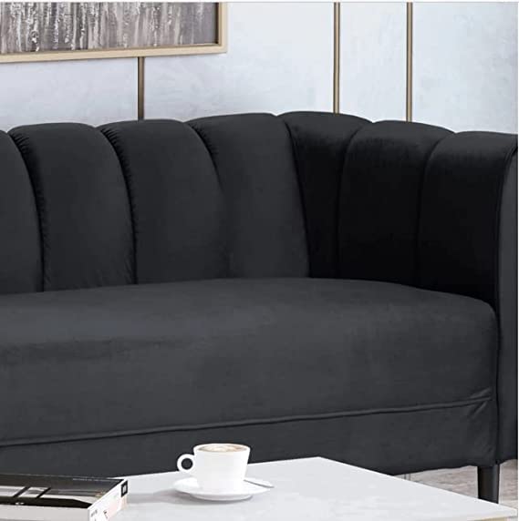 Wooden Curved Design Handmade Sofa | Sectional Lounger Chaise Lounge Couch Leatherette Sofa Dime Store