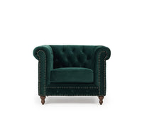 Thumbnail for Wooden Modern Chesterfield Sofa for Living Room, Office Or Hallway, Single Seater Sofa for Bedroom Dime Store