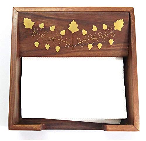 Wooden Rosewood Wooden Tissue Paper Rack , Napkin Holder for Restaurant, Office, Hotel & Table Decoration Dime Store