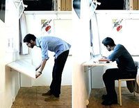 Thumbnail for Wall Mount Folding Table Wall Shelf with Wall Brackets | Study Table Computer Laptop Table Workstation Desk Dime Store