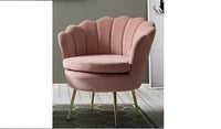 Thumbnail for Wooden Handmade Golden Legs Grey Tufted Barrel Chair with Unique Design Chair in Living room & Bedroom Dime Store