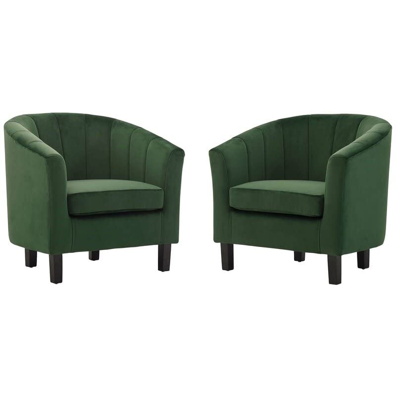 Wooden Sofa Upholstered Arm Chair Wingback Chair for Living Room High Back Wing Chair Cushioned Lounge Chair Single Seater Set of 2 Dime Store