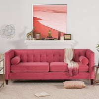 Thumbnail for Wooden 3 Seater Modern Sofa Chesterfield Couch Loveseat for Livingroom & Hallway | Sofa for Bedroom Dime Store