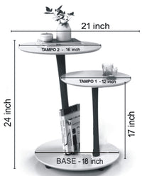 Thumbnail for Dime Store Modern Double Top Round Coffee Table/Side Table/Center Table/Bedside Table Dime Store