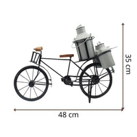 Thumbnail for Antique Wooden and Wrought Iron Milk Man Cycle Showpiece with Three Milk Cans for Home Decor Dime Store