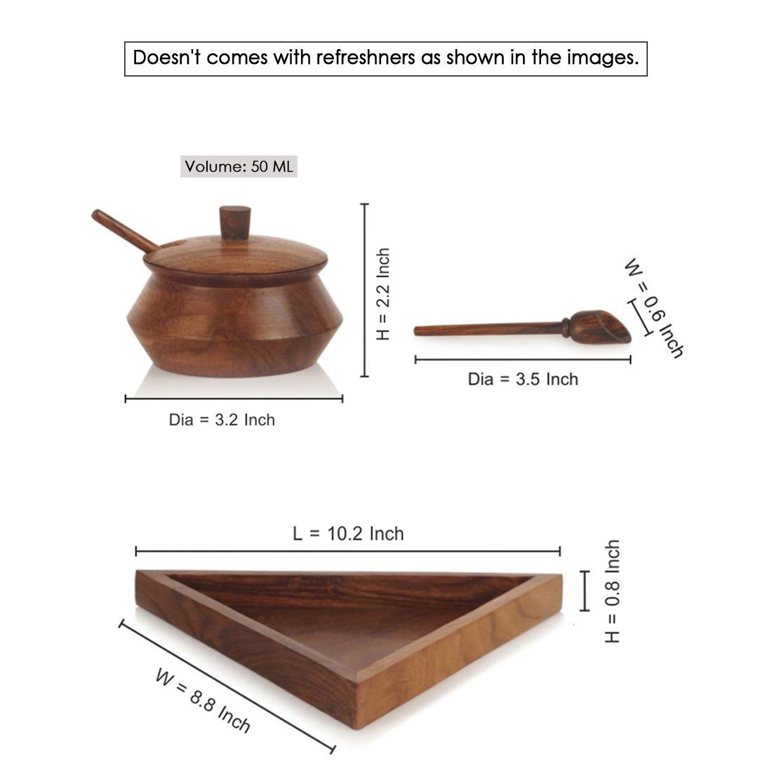 Wooden Handmade Spice Holders Supari Saunf Container Set Dry fruit Box Masala Container Mukhwas Tray Set , Spice Rack Dime Store