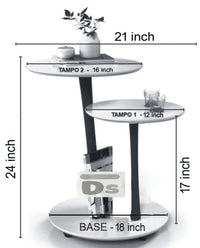 Thumbnail for Dime Store Modern Double Top Round Coffee Table/Side Table/Center Table/Bedside Table Dime Store