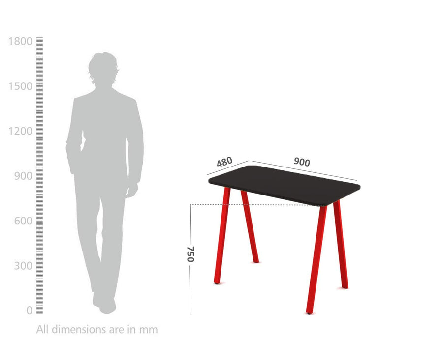 Study Table for Home and Office, Writing Desk, Computer and Laptop Desk, Study Desk Made with Engineered Wood Metal Legs for Home Office Students Dime Store