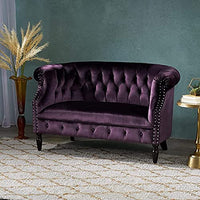Thumbnail for Wood 2 Seater Chesterfield Sofa Modern Design Sofa for Livingroom & hallway | Couch for Bedroom | Home Furniture Decorative Sofa Dime Store
