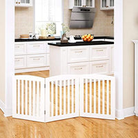 Thumbnail for Wooden Pet gate for Safety | Baby Gate for Stairs | Step Over Fence for Stairs | Freestanding Pet Barrier Child Barrier | Gate for Stairs & Door Dime Store