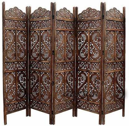 Wooden Partition for Living Room Wall Screen Room Divider , Portable Room Separator Traditional Handicrafts Screen Separator Dime Store